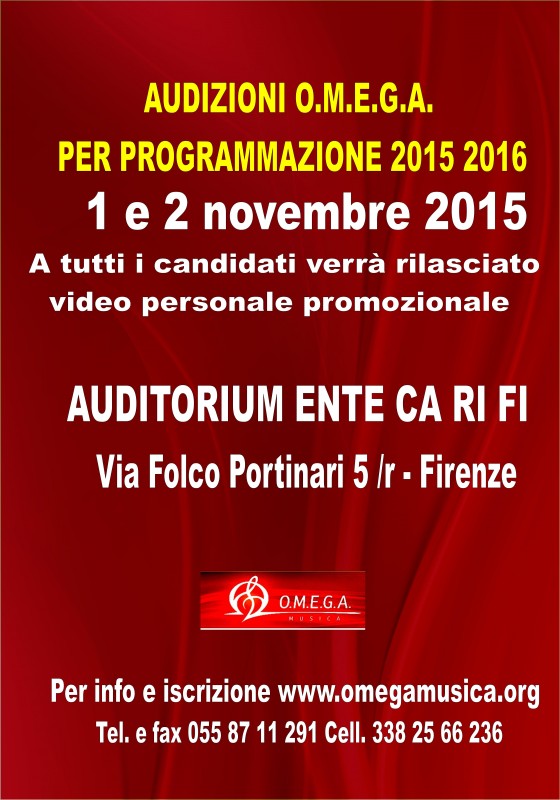 Audizione OMEGA programma 2015 2016