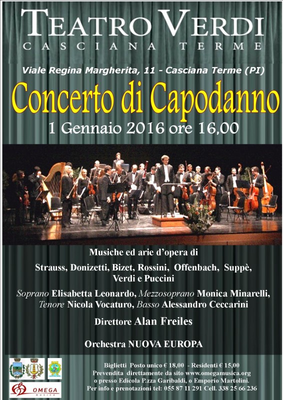 CONCERTO DI CAPODANNO CASCIANA TERME 1 GENNAIO